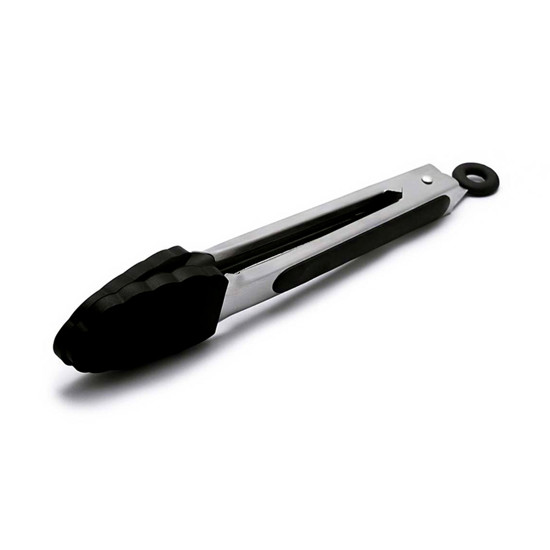 Imagem PEGADOR INOX COM PONTA EM SILICONE 26CM PRETO WECK 