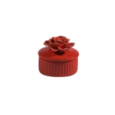 Imagem de PORTA JÓAIS CERÂMICA ROSAS 8CM VERMELHO 39995 GRILLO - Grillo Ltda