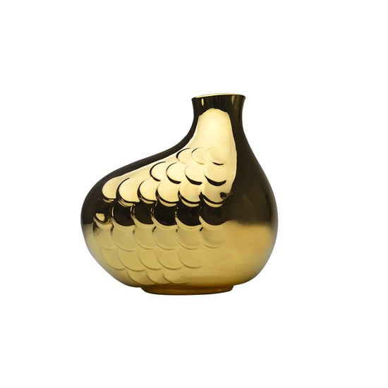 Imagem VASO PLUMAS GRANDE OURO 32CM HOLARIA