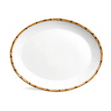 Imagem de TRAVESSA RASA GRANDE 46CM BAMBU - Scalla Ceramica Artistica Ltda Epp