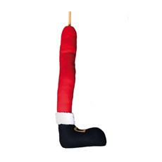 Imagem de PERNA PAPAI NOEL TRADICIONAL 71CM VERMELHO E BRANCO CROMUS - Cromus Embalagens Ind E Com Ltda