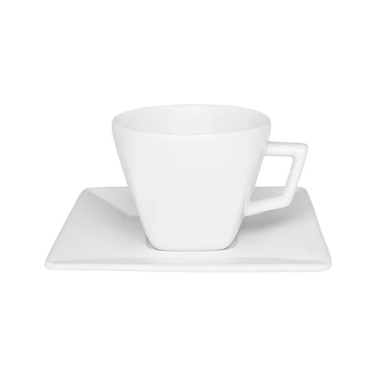 Imagem XICARÁ DE CHÁ 200ML COM PIRES QUARTIER WHITE OXFORD PORCELANAS