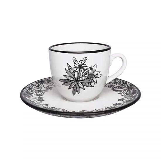 Imagem XICARÁ DE CHÁ 200ML COM PIRES COUP FLORESTA NEGRA OXFORD PORCELANAS