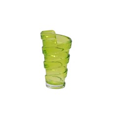 Imagem de VASO DECORATIVO DE VIDRO ESPIRAL 12X21CM VERDE 44876 GRILLO  - Grillo Ltda