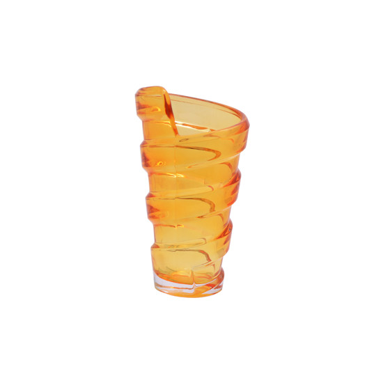 Imagem VASO DECORATIVO DE VIDRO ESPIRAL 12X21CM LARANJA 44876 GRILLO 