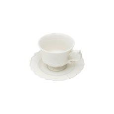 Imagem de JOGO COM 6 XÍCARAS DE CAFÉ COM PIRES EM PORCELANA FANCY 90ML BRANCO WOLFF - Rojemac Impotacao E Exportacao Ltda