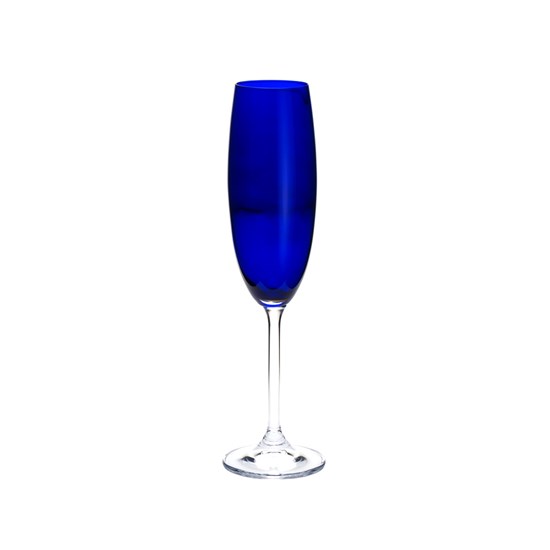 Imagem JOGO COM 6 TAÇAS PARA CHAMPAGNE CRISTAL ECOLÓGICO 220ML GASTRO COBALTO BOHEMIA