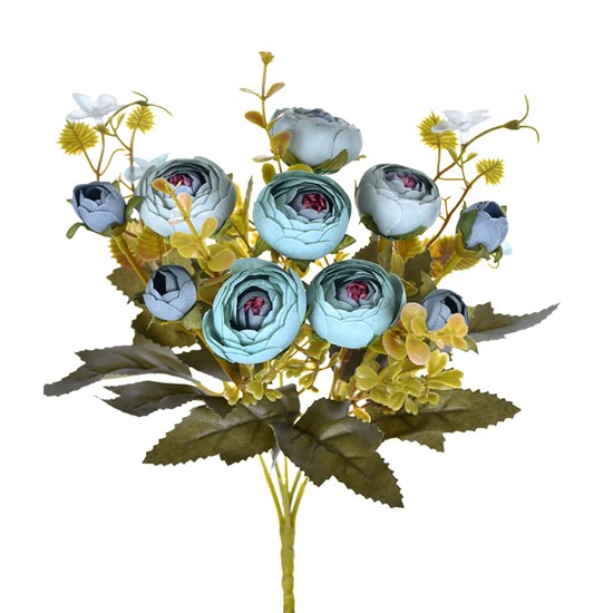 Imagem BUQUÊ DE RANUNCULUS X5 30CM AZUL 41417 GRILLO