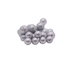 Imagem de MINI BOLAS DECORATIVAS COM GLITTER 75 PEÇAS PRATA 45586 GRILLO - Grillo Ltda