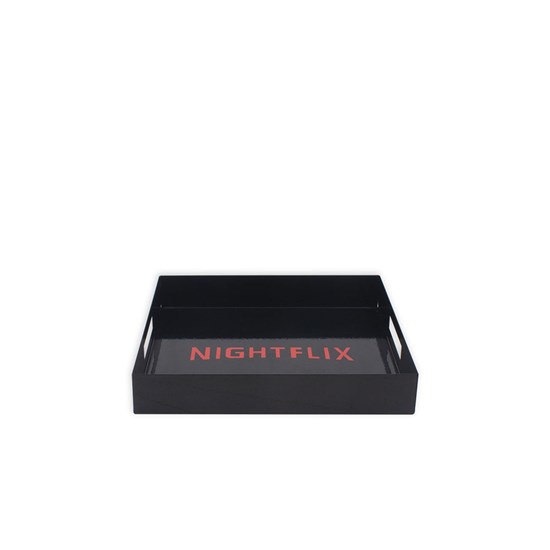 Imagem BANDEJA EM AÇO NIGHTFLIX PRETA GEGUTON