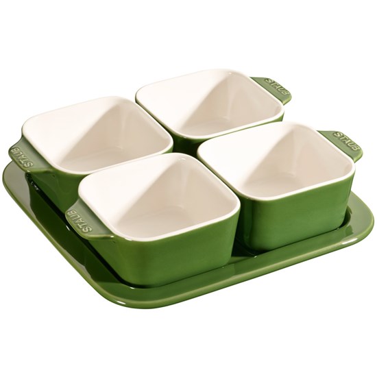 Imagem CONJUNTO PARA APERITIVOS 5 PEÇAS 19X19CM VERDE STAUB ZWILLING