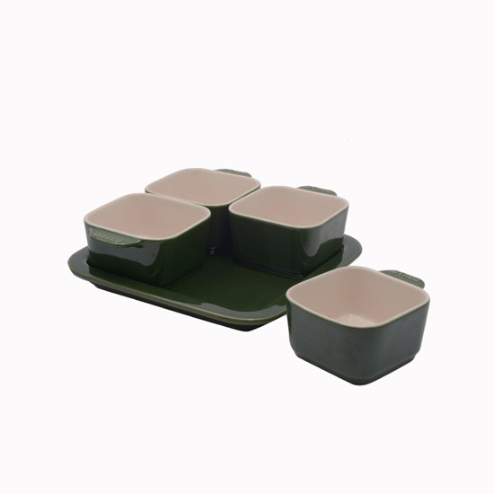 Imagem CONJUNTO PARA APERITIVOS 5 PEÇAS 19X19CM VERDE STAUB ZWILLING