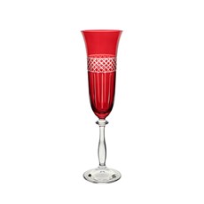 Imagem de TAÇA PARA CHAMPANHE EM CRISTAL BOHEMIA ANGELA 190ML VERMELHO - Full Fit Industria Importacao E Comercio Ltda.