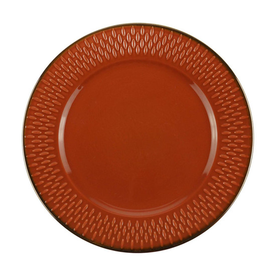 Imagem PRATO SOBREMESA PORCELANA DROPS LARANJA 20CM WOLFF