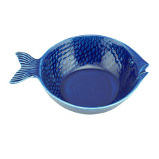 Imagem de CONJUNTO 4 BOWLS CERÂMICA PEIXE OCEAN AZUL 20X14CM - Rojemac Impotacao E Exportacao Ltda