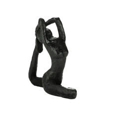 Imagem de ESCULTURA DECORATIVA RESINA YOGA PRETA 15X5X14CM - Rojemac Impotacao E Exportacao Ltda