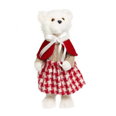 Imagem de URSA DRESS EM PÉ VERMELHO / BRANCO 38CM TOK DE CASA - Tk Artigos De Festas Eireli