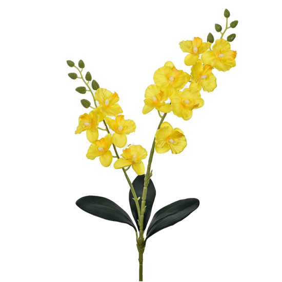 Imagem HASTE ORQUÍDEA X2 CETIM AMARELO 50CM 46410 GRILLO