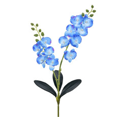 Imagem de HASTE ORQUÍDEA X2 CETIM AZUL 50CM 46410 GRILLO - Grillo Ltda