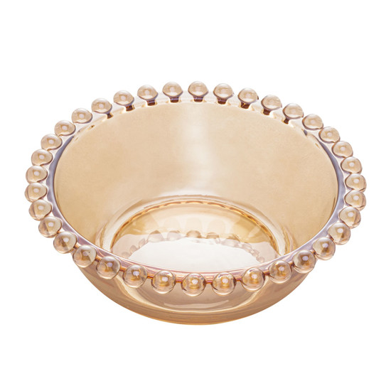 Imagem CONJUNTO 3 BOWLS CRISTAL DE CHUMBO PEARL AMBAR 14X5CM WOLFF