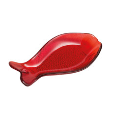 Imagem de PRATO DE VIDRO EM FORMA DE PEIXE FISH 25CM VERMELHO  - Coliseu Presentes Ltda