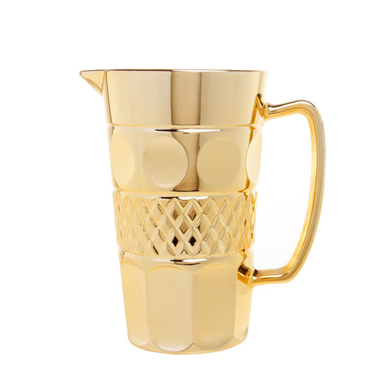 Imagem JARRA VIDRO SODO-CALCICO GEOMETRIC DOURADO METALIZADO 1L BON GOURMET