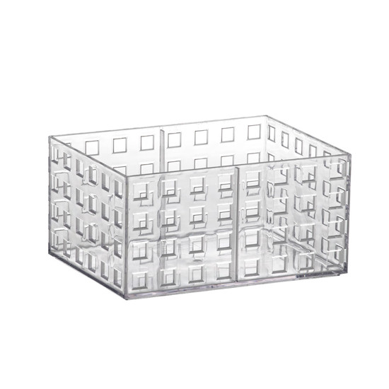 Imagem ORGANIZADOR EMPILHÁVEL 16X11,5X8CM QUADRATTA CRISTAL PARAMOUNT