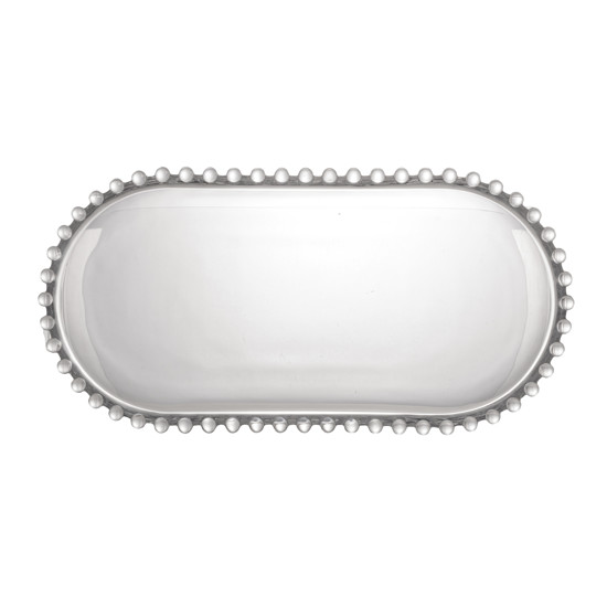 Imagem TRAVESSA CRISTAL OVAL PEARL 30X15X2CM - WOLFF