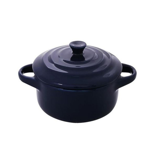 Imagem MINI COCOTTE PANELINHA REDONDA EM PORCELANA 200ML AZUL 