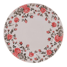 Imagem de PRATO PARA SOBREMESA DE PORCELANA PINK GARDEN RASO 19CM - Coliseu Presentes Ltda