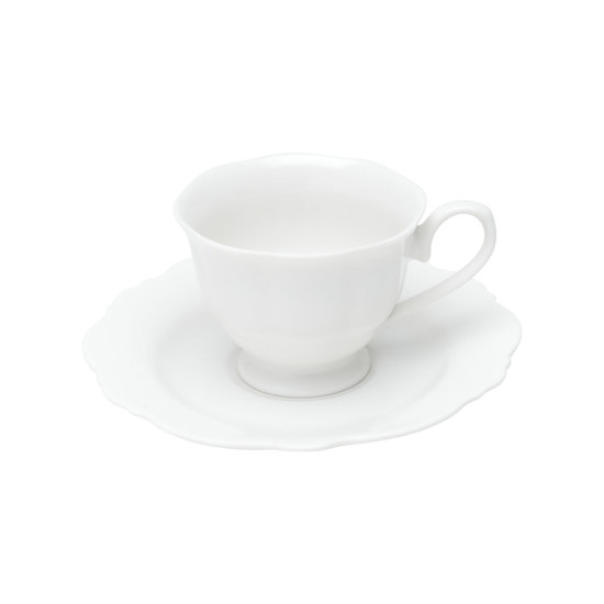 Imagem CONJUNTO 6 XÍCARAS PARA CAFÉ COM PIRES DE PORCELANA BRANCO 80ML WOLFF