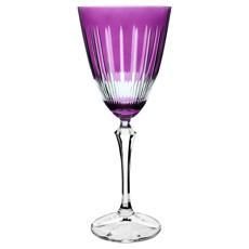 Imagem de TAÇA PARA ÁGUA LAPIDADA EM CRISTAL ECOLÓGICO 350ML COR VIOLETA - Full Fit Industria Importacao E Comercio Ltda.