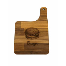 Imagem de TÁBUA MADEIRA TECA HAMBURGUER 31X21X2CM - Rojemac Impotacao E Exportacao Ltda