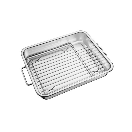 Imagem ASSADEIRA TRAMONTINA SERVICE EM AÇO INOX COM GRELHA 34 X 28 CM 4,6 L