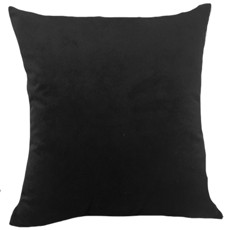 Imagem de ALMOFADA VELUDO SOFT LISO 52X52 CM COR PRETO  - B H Turqueto Decoracoes Me