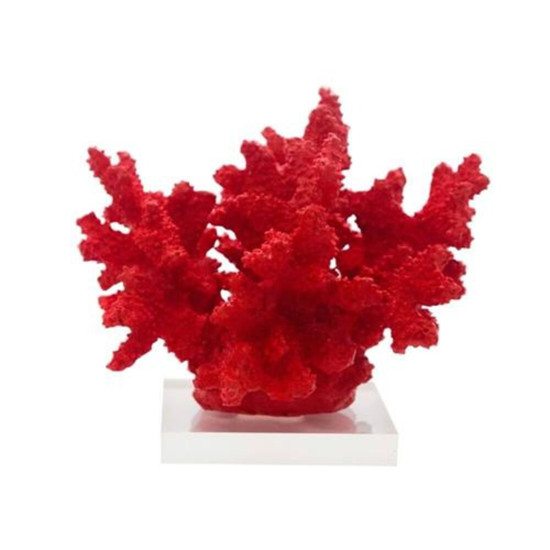 Imagem CORAL DECOR. EM RESINA E BASE EM ACRILICO - VERMELHO