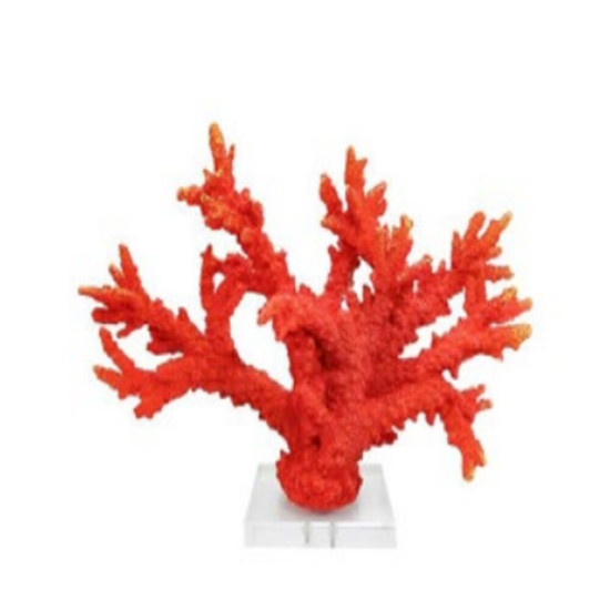 Imagem CORAL DECORAÇÃO EM RESINA E BASE EM ACRILICO - VERMELHO