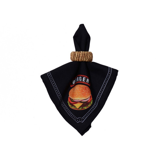 Imagem GUARDANAPO ESTAMPADO 45X45CM BURGER BLACK