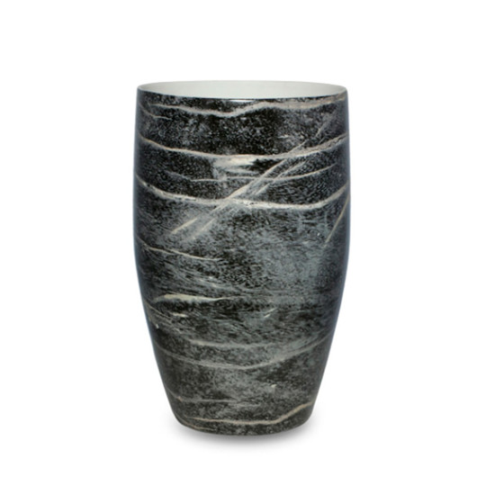 Imagem VASO DECORATIVO EM CERÂMICA NOIR I, CORES PRETA E BRANCO 36X23 CM