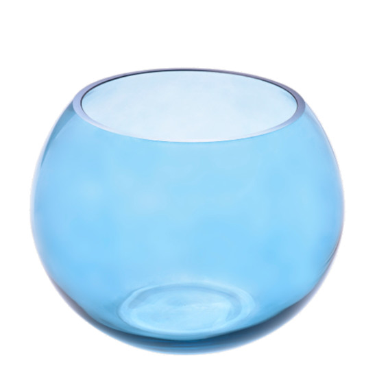 Imagem VASO DECORATIVO EM VIDRO AQUARIO M AZUL 20X16 CM - GRILLO