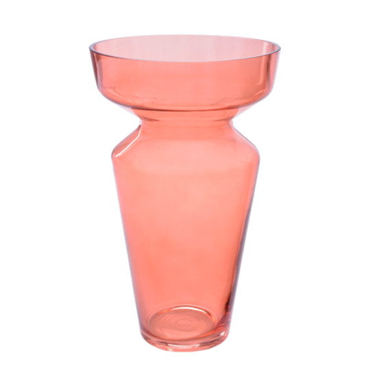 Imagem VASO DECORATIVO EM VIDRO ROSE 18X30 CM - GRILLO