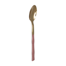 Imagem de COLHER PARA CHÁ DE AÇO INOX BAMBU ELEGANT CHAMPANHE/ROSE  12,5CM - LYOR  - Coliseu Presentes Ltda