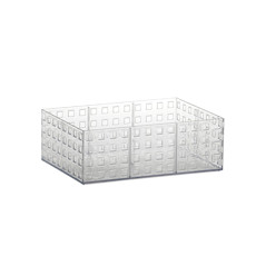 Imagem de ORGANIZADOR EMPILHÁVEL 23X16X8CM QUADRATTA CRISTAL PARAMOUNT - Paramount Ind E Com De Plast Ltda