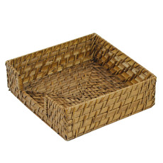 Imagem de PORTA GUARDANAPO QUADRADO EM BAMBU E RATTAN 18 X 18 CM - MARROM - Full Fit Industria Importacao E Comercio Ltda.