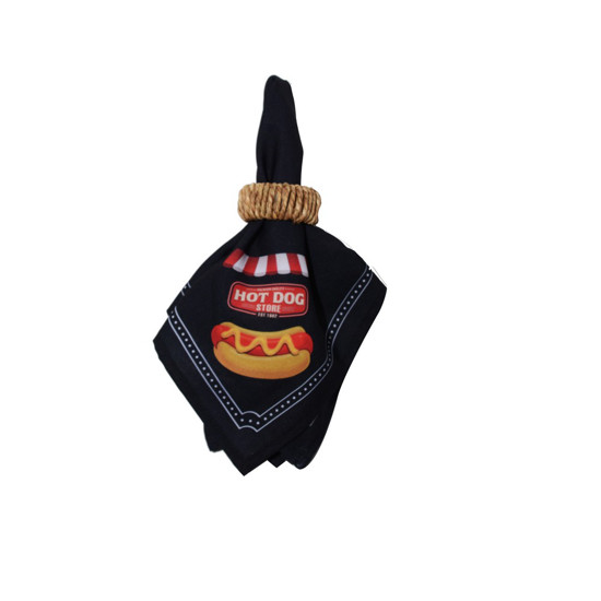 Imagem GUARDANAPO ESTAMPADO 45X45CM HOT DOG BLACK