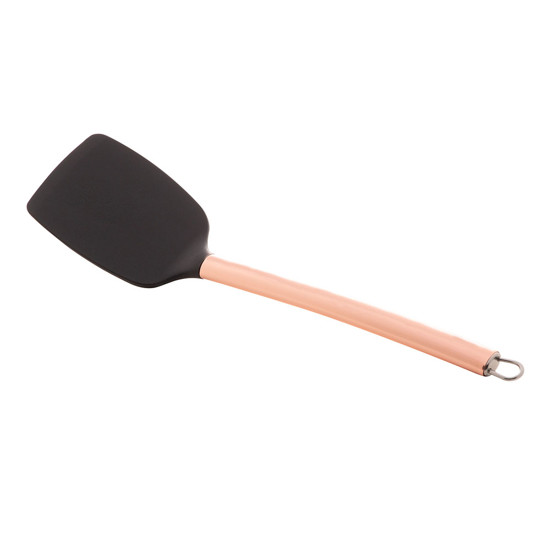 Imagem ESPÁTULA DE NYLON PRETA COM CABO DE AÇO INOX ROSE 34CM 