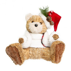 Imagem de URSO CLOTHES SENTADO MARROM / BRANCO 17CM TOK DA CASA - Tk Artigos De Festas Eireli