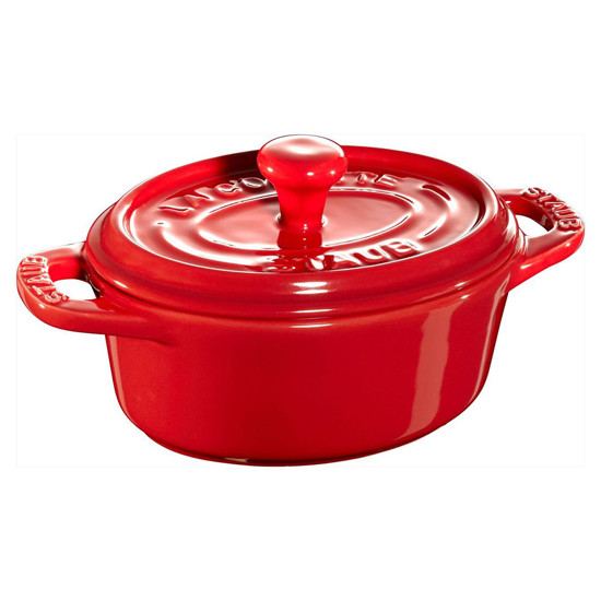 Imagem MINI CAÇAROLA 11 CM OVAL VERMELHO CEREJA CERÂMICA STAUB CERAMIQUE ZWILLING