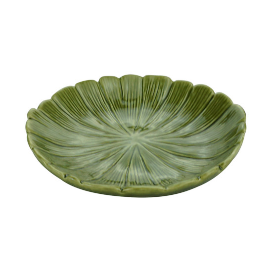 Imagem PRATO DECORATIVA DE CERAMICA BANANA LEAF VERDE 16X3CM LYOR