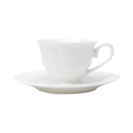 Imagem CONJUNTO 6 XÍCARAS PARA CAFÉ COM PIRES DE PORCELANA BRANCO 80ML WOLFF